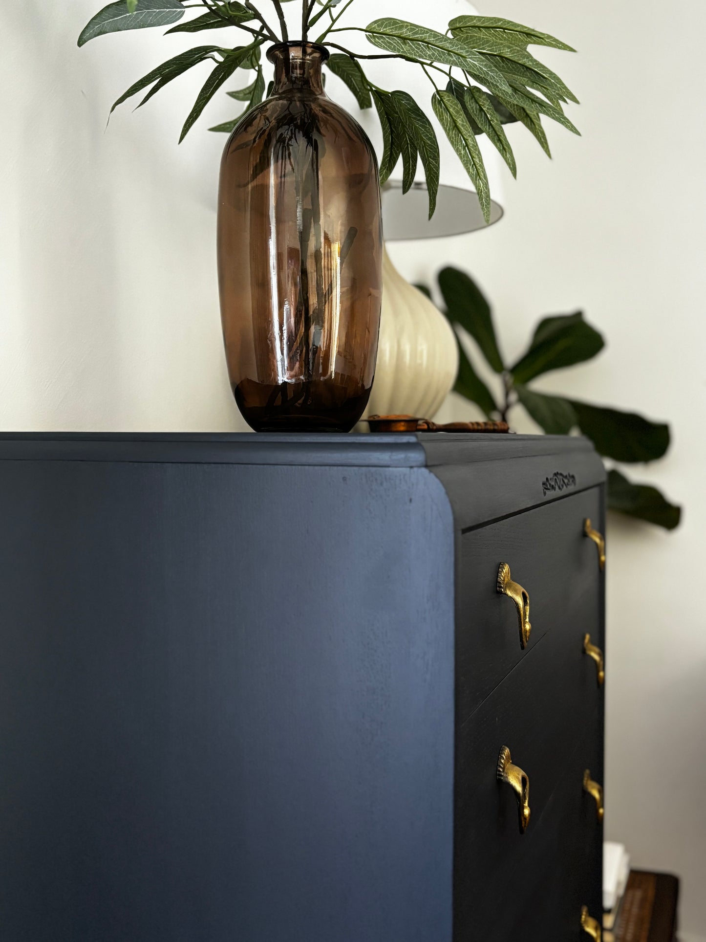 . Tallboy Chest Of Drawers, Midnight Blue