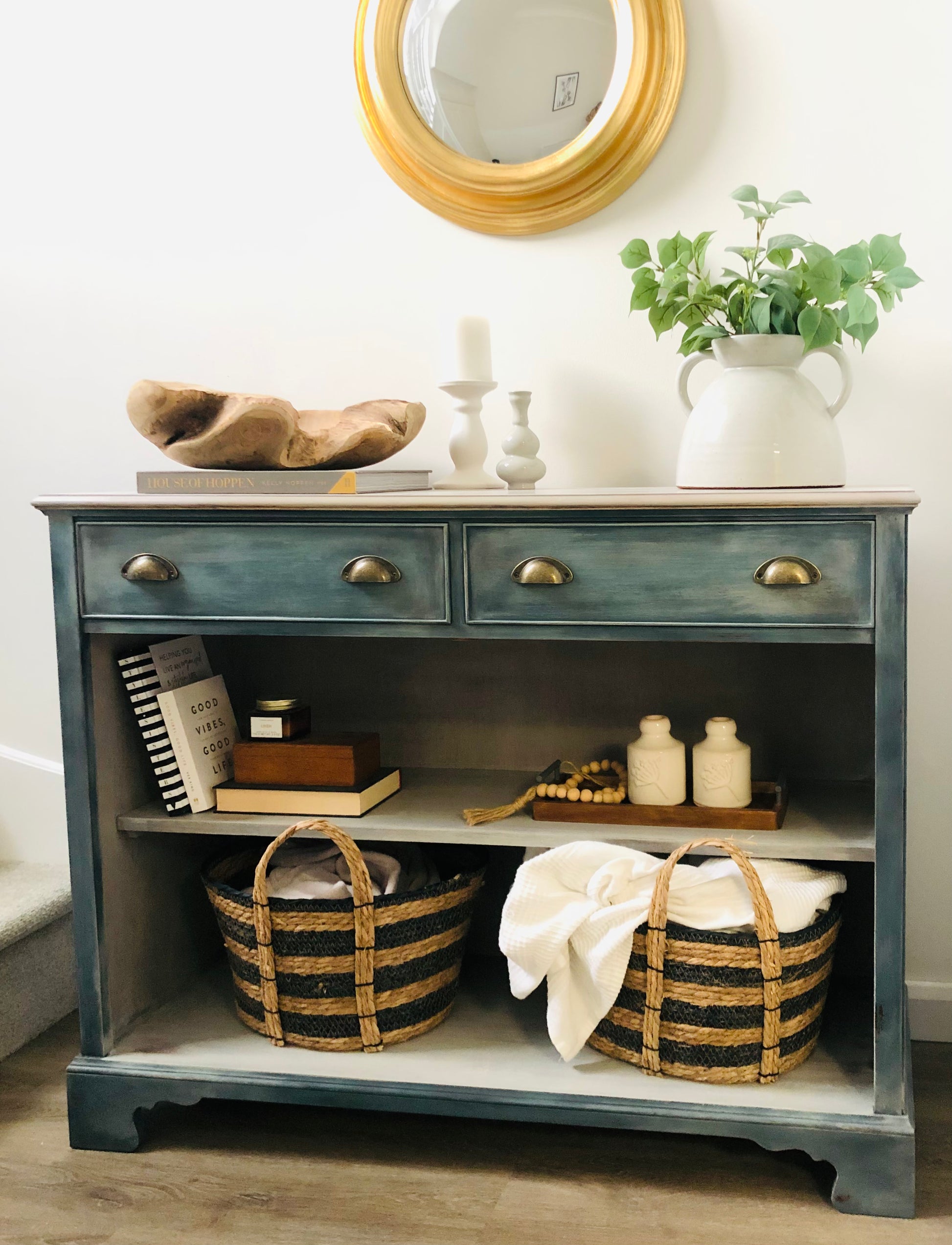 Rustic blue furniture deals