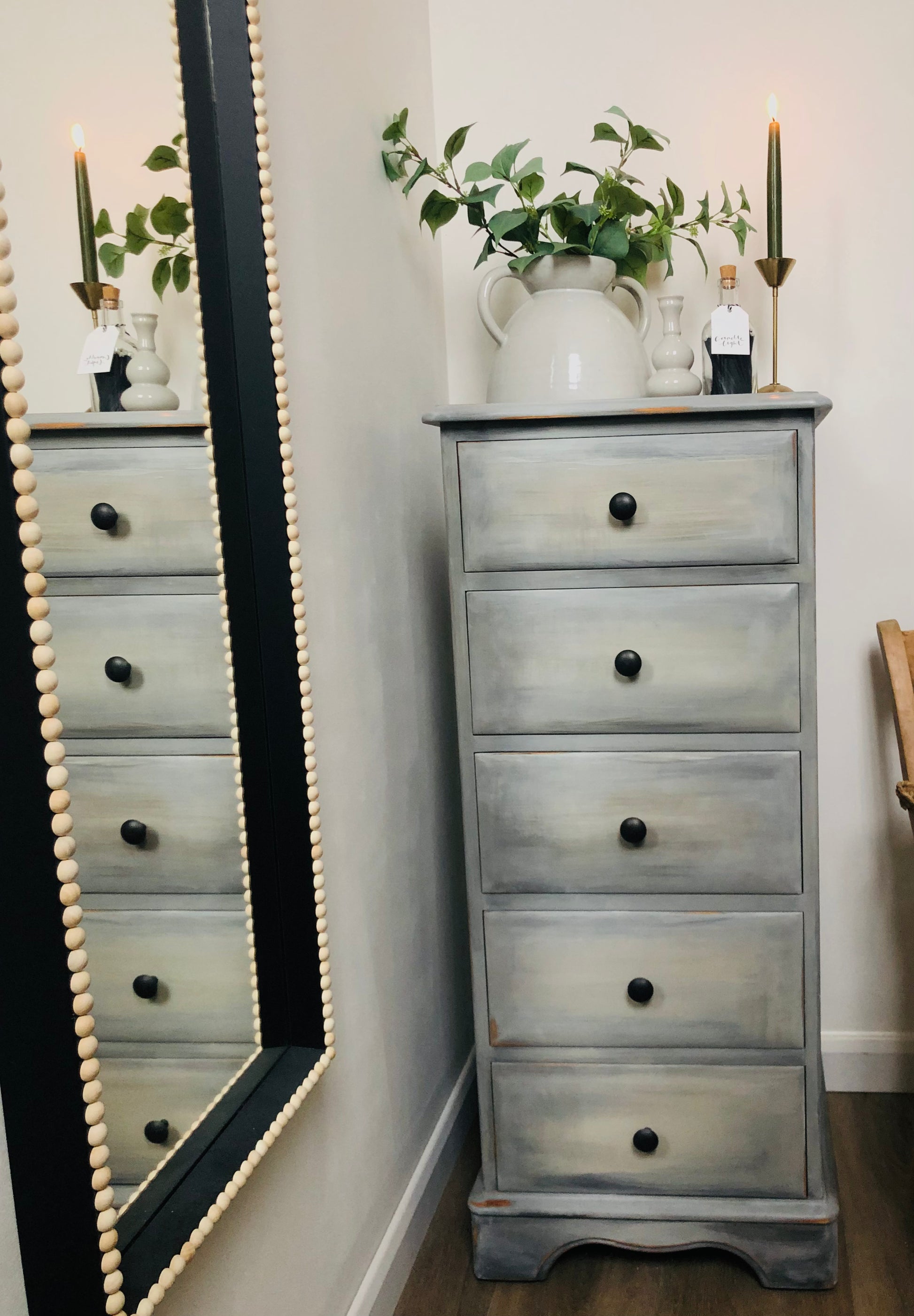 Tallboy Neutral And Grey With Textural Finish Stacey s